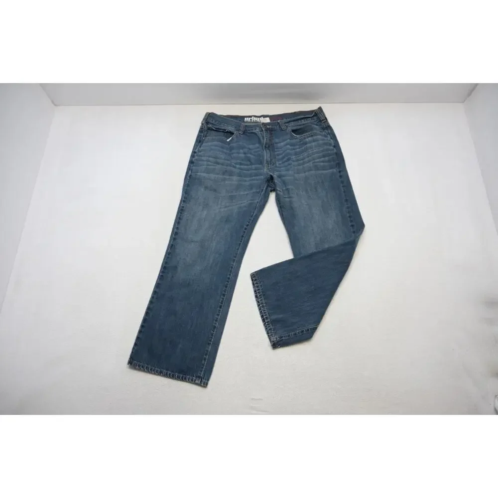 Urban Pipeline Relaxed‎ Straight Rugged Denim Blue Jeans Mens Sz 38 x 30